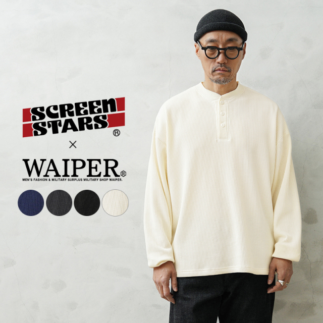 【即日出荷対応】SCREEN STARS×WAIPER 2521-419WP L/S ヘンリーネック サーマル Tシャツ【キャンペーン対象外】【T】