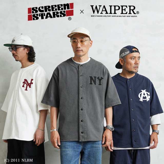 【即日出荷対応】SCREEN STARS×WAIPER 2522-437WP “Negro Leagues” HEAVYWEIGHT BASEBALL SHIRT ニグロリーグ ヘビーウェイト ベースボールシャツ【キャンペーン対象外】【T】