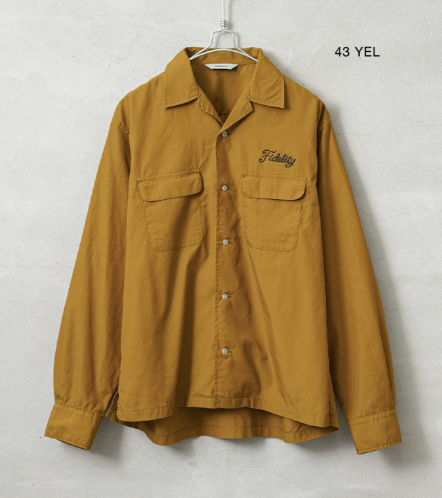FIDELITY フィデリティ WO-25375006 LOGO EMB TENCEL LS SHIRT ロゴ