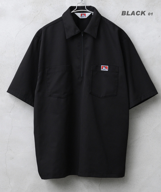 BEN DAVIS ベンデイビス T-25580030 1/2 ZIP S/S SHIRT ハーフ