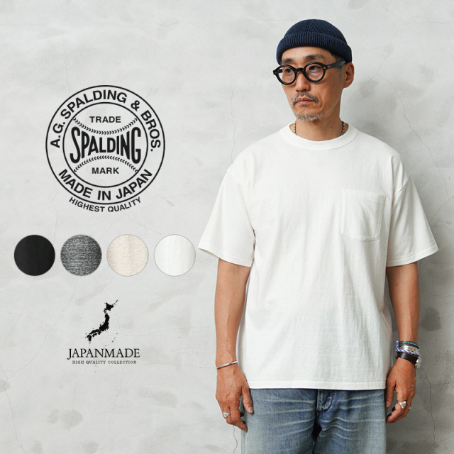 A.G.SPALDING&BROS エージースポルディング&ブロス SPL-AGS-261011 S/S ポケットTシャツ 日本製【キャンペーン対象外】【T】