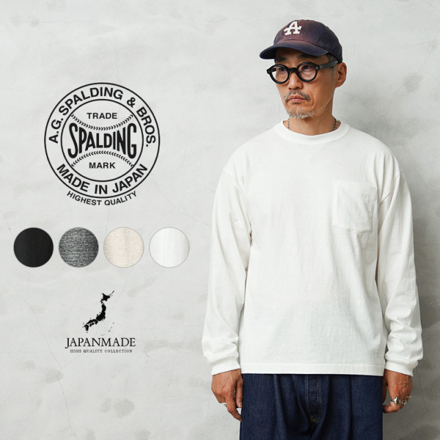 A.G.SPALDING&BROS エージースポルディング&ブロス SPL-AGS-261012 L/S ポケットTシャツ 日本製【キャンペーン対象外】【T】
