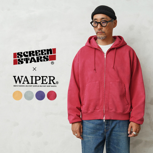 【即日出荷対応】SCREEN STARS×WAIPER 2623-450WP ジップアップ フーディ VINTAGE FADE【T】【キャンペーン対象外】