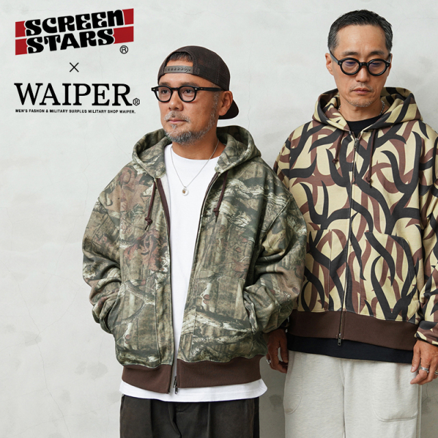 SCREEN STARS×WAIPER 2623-451WP ジップアップ フーディ HUNTING CAMO【キャンペーン対象外】【T】
