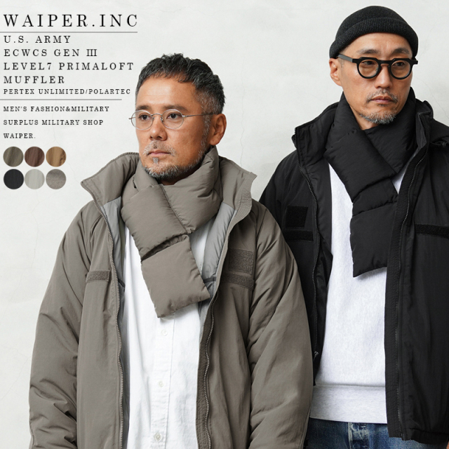 WAIPER.inc 米軍 ECWCS GEN III LEVEL7 PRIMALOFT マフラー PERTEX UNLIMITED/POLARTEC【WP1025】【キャンペーン対象外】【T】