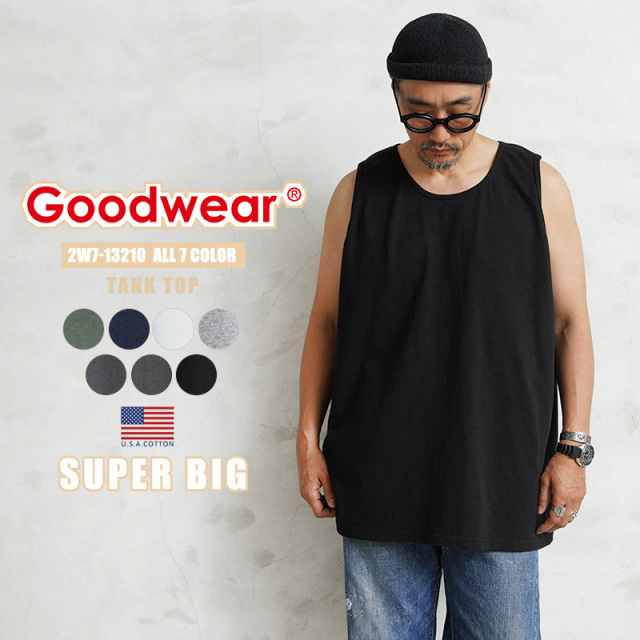 ★カートで割引対象品★【即日出荷対応】Goodwear グッドウェア 2W7-13210 USAコットン タンクトップ SUPER BIG【T】