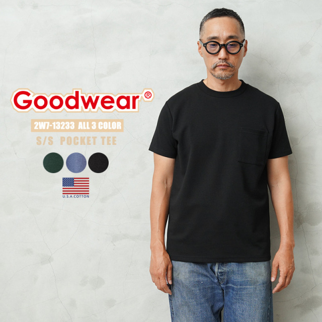 ★カートで割引対象品★【即日出荷対応】Goodwear グッドウェア 2W7-13233 USAコットン 吸水速乾 S/S ポケット Tシャツ【T】