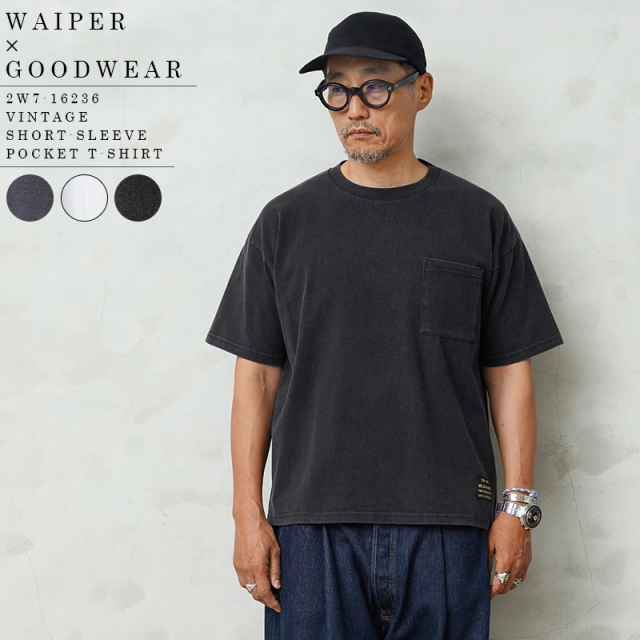 WAIPER×Goodwear 2W7-16236 VINTAGE S/S ポケット 半袖 Tシャツ【キャンペーン対象外】【T】