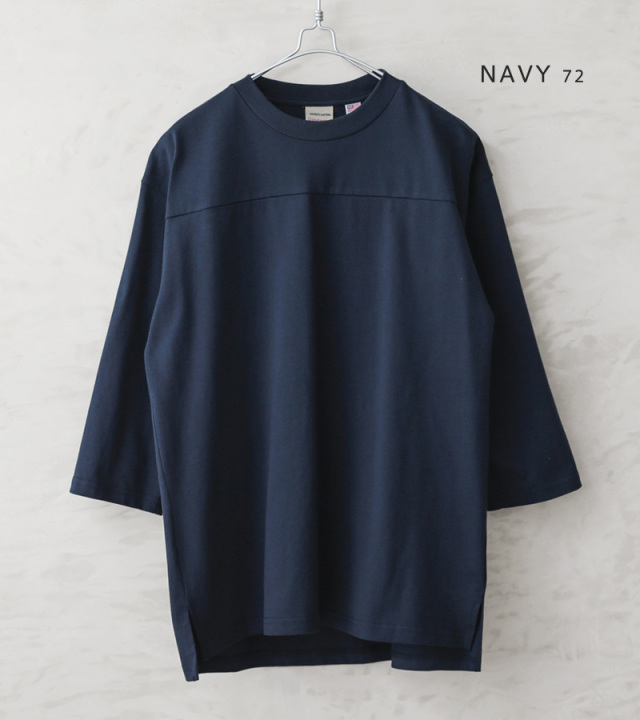 7.6オンス USAコットン 切替 七分袖 フットボール Tシャツ レギュラーシルエット（Tシャツ/カットソー）｜Goodwear（グッドウェア）のファッション通販  - ZOZOTOWN [グッドウェア] 7分袖 フットボール Tシャツ ビッグ ヘビーウェイト 7.6オンス USAコットン メンズ 厚手 無地
