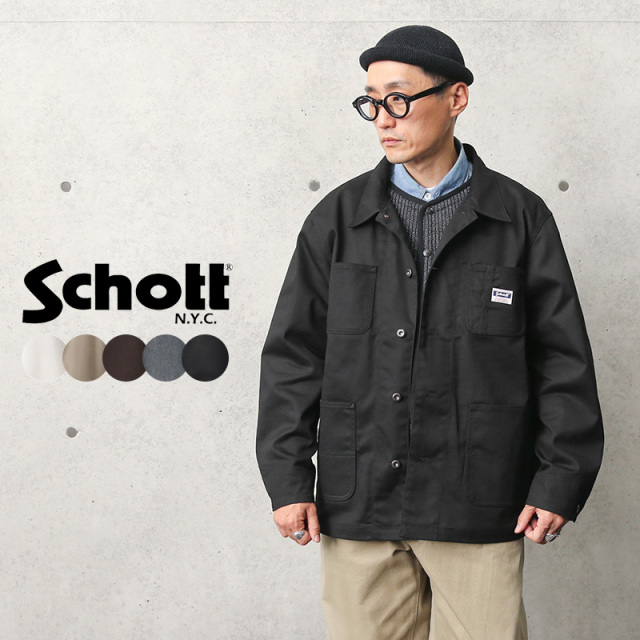 【8月25日前後で発送予定】Schott ショット 3112062 TC WORK COVERALL（TC ワークカバーオール）WORK IN STYLE【7821952002】【キャンペーン対象外】【T】