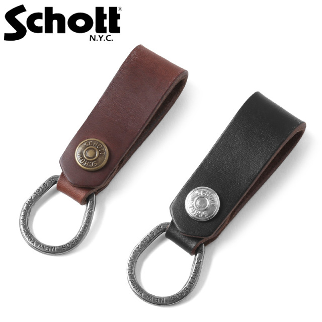 【8月25日前後で発送予定】Schott ショット 3129008 レザーキーホルダー【キャンペーン対象外】 革【T】