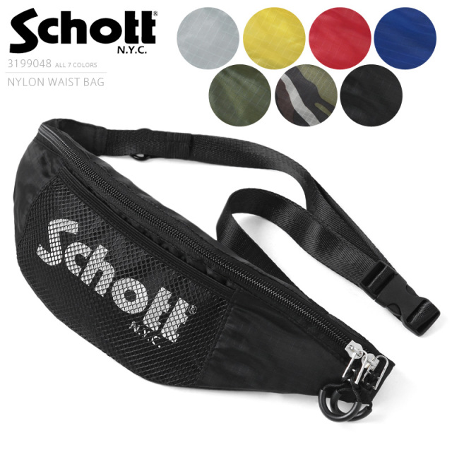 ★カートで割引対象品★【即日出荷対応】【ネコポス便対応】Schott ショット 3199048 ナイロン ウエストバッグ【T】