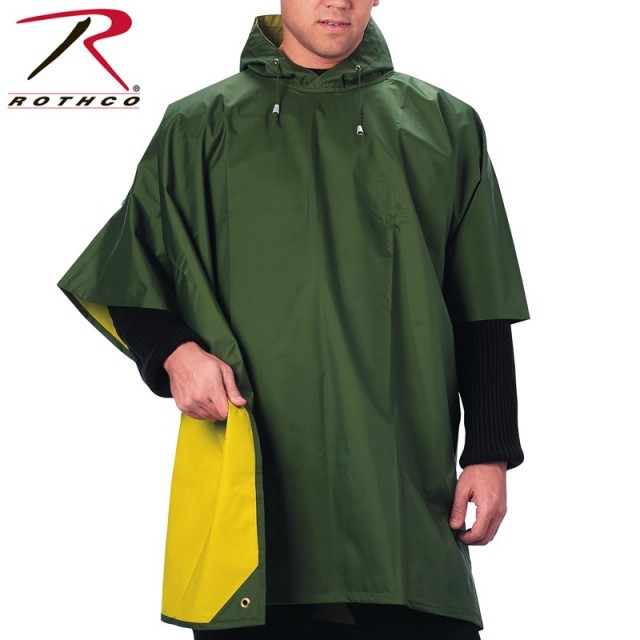 ★カートで割引対象品★ROTHCO ロスコ リバーシブル ラバーナイロン ポンチョ 【3624】【T】