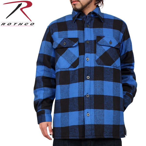 ★カートで割引対象品★ROTHCO ロスコ ボアライナー付きフランネルジャケット ブルー【3739】【T】