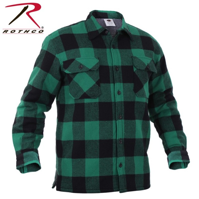 ★カートで割引対象品★ROTHCO ロスコ ボアライナー付きフランネルジャケット グリーン【3739】【T】