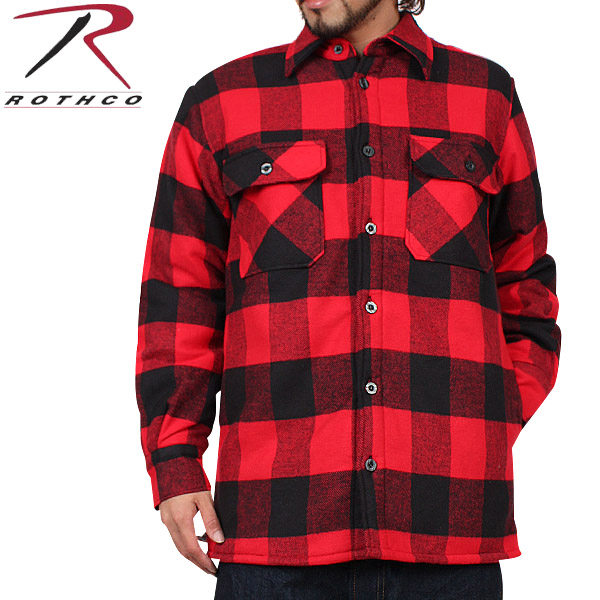 ★カートで割引対象品★ROTHCO ロスコ ボアライナー付きフランネルジャケット レッド【3739】【T】