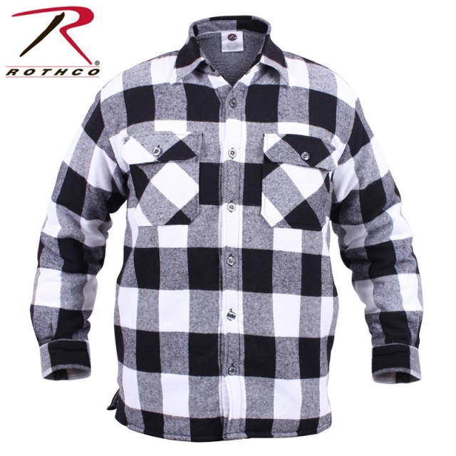 ★カートで割引対象品★ROTHCO ロスコ ボアライナー付きフランネルジャケット ホワイト【3739】【T】
