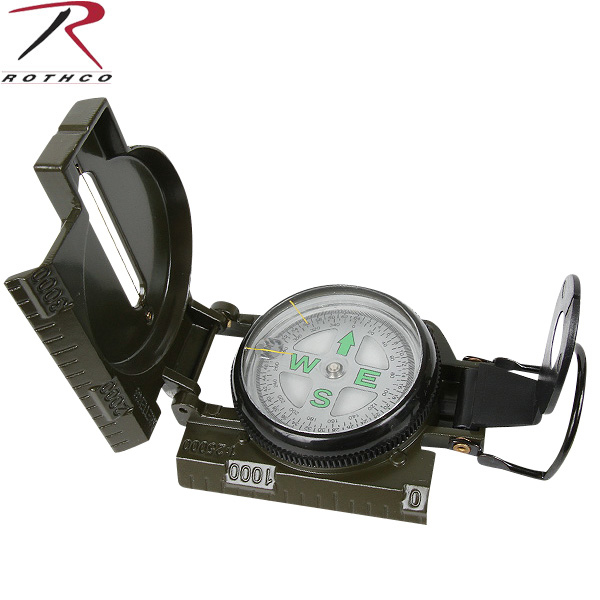 ★カートで割引対象品★ROTHCO ロスコ ミリタリー MARCHING コンパス OD【406】【T】
