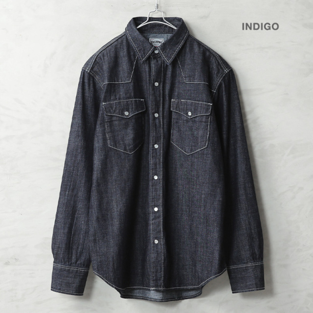 ウエスタンデニムシャツ HOUSTON（ヒューストン） 40695 USA COTTON DENIM WESTERN SHIRT USA