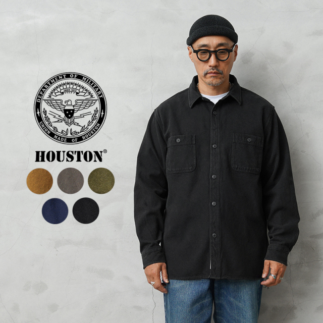 HOUSTON ヒューストン 41254VW VINTAGE SOLID VIYELLA SHIRT ビンテージ ソリッド ビエラシャツ【R】
