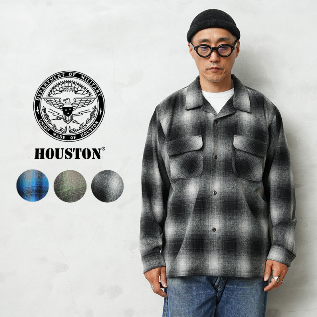 HOUSTON ヒューストン 41357 MIX WOOL BOARD SHIRT ミックスウール ボードシャツ【T】