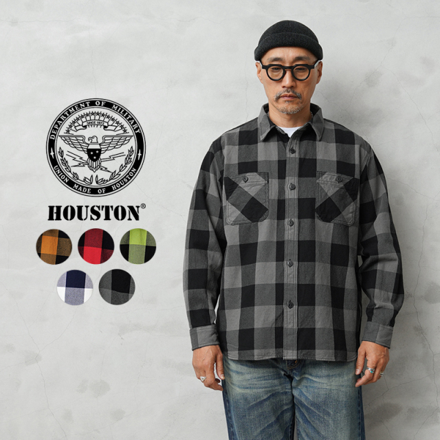 HOUSTON ヒューストン 41362 BLOCK CHECK VIYELLA SHIRT ブロックチェック ビエラシャツ【R】