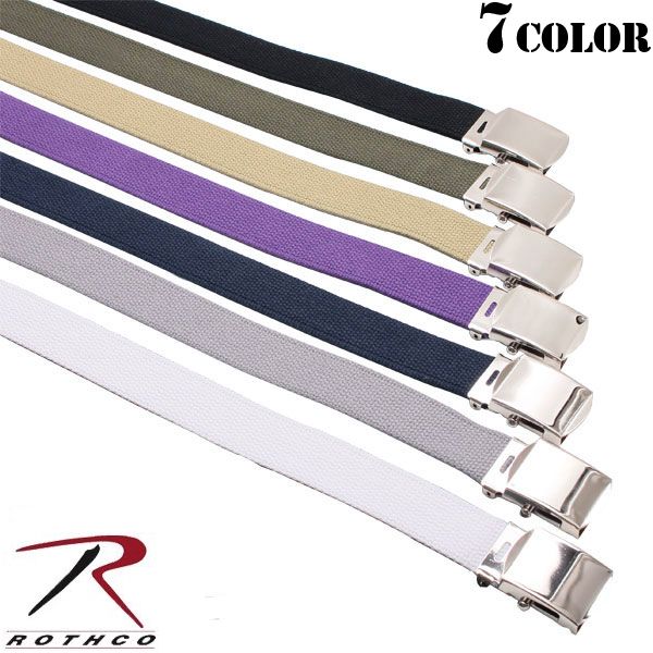 ★カートで割引対象品★ROTHCO ロスコ 4170 ミリタリー COLOR WEB ベルト SILVER BUCKLE 7色【T】