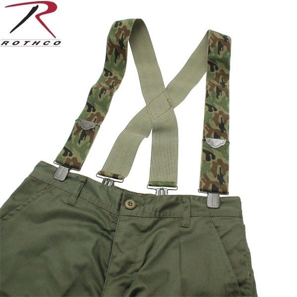 ★カートで割引対象品★ROTHCO ロスコ 4194Camo Pants Suspenders パンツ サスペンダー　CAMO【T】