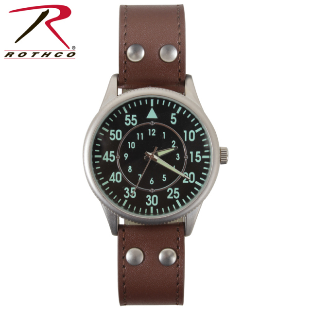 ★カートで割引対象品★ROTHCO ロスコ ミリタリーウォッチ レザーストラップ 【4338】【T】