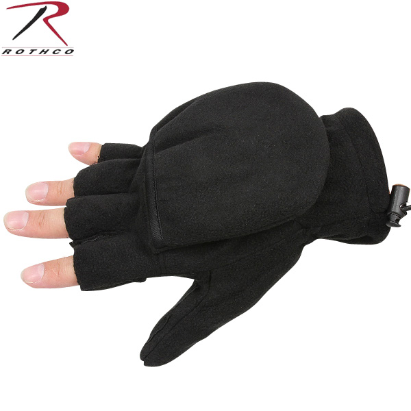 ★カートで割引対象品★ROTHCO ロスコ フリース SNIPER FINGERLESS グローブ BLACK【4395】【T】