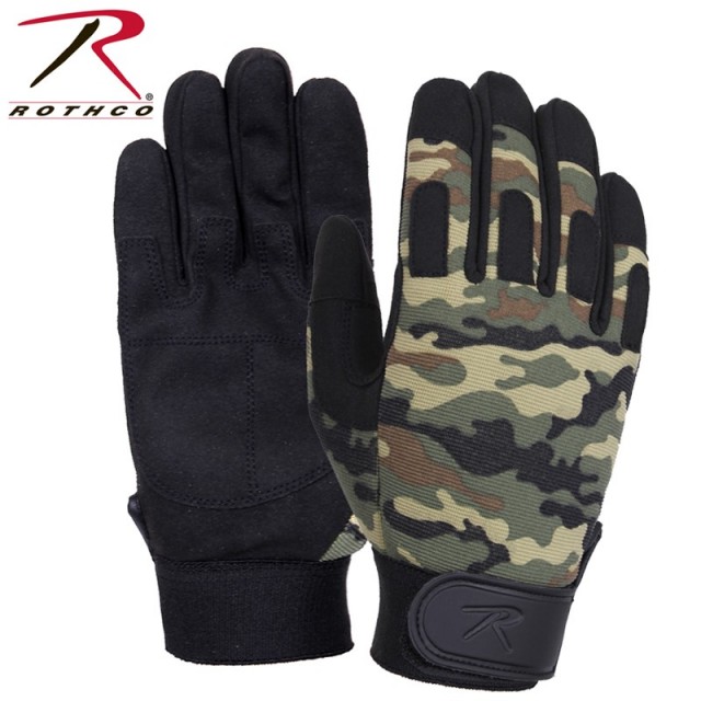 ★カートで割引対象品★ROTHCO ロスコ  ライトウェイト All Purpose Duty グローブ Woodland Camo 【4429】【T】