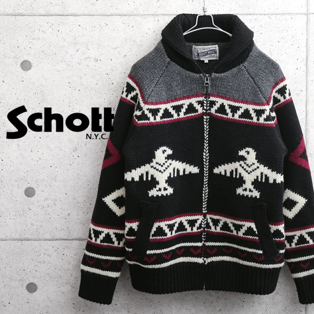 【即日出荷対応】Schott ショット 45992 F1958 サンダーバード ボアライン カウチンセーター ジャケット【キャンペーン対象外】【T】