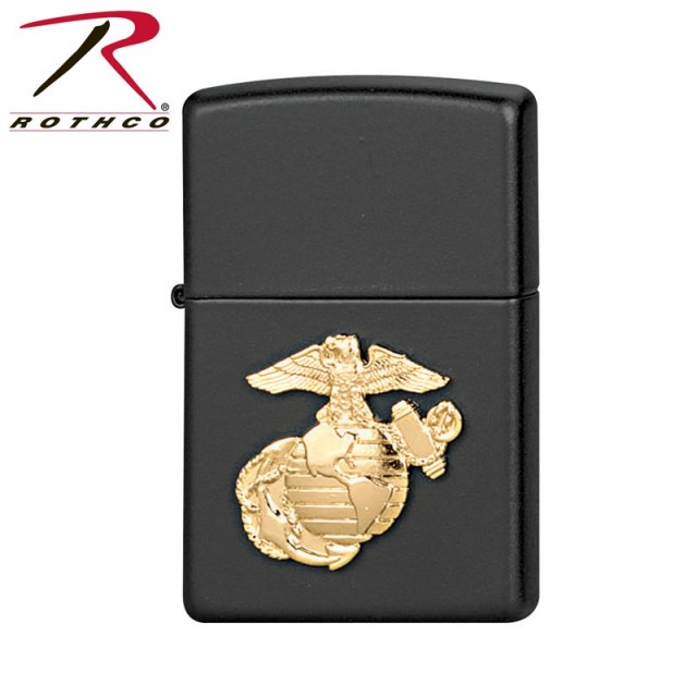 ★カートで割引対象品★ROTHCO ロスコ Zippo ミリタリー ロゴライター 【4847-Marines】【T】