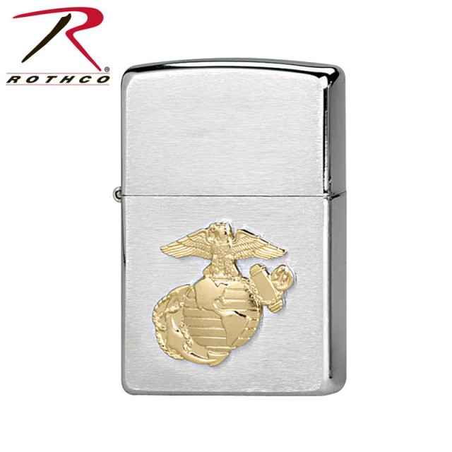 ★カートで割引対象品★ROTHCO ロスコ Zippo ミリタリー ロゴライター 【4848-Marines】【T】