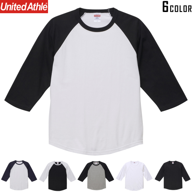 ★カートで割引対象品★【メーカー取次】 United Athle ユナイテッドアスレ 5.6オンス ラグラン 3/4スリーブ Tシャツ [5045]【T】