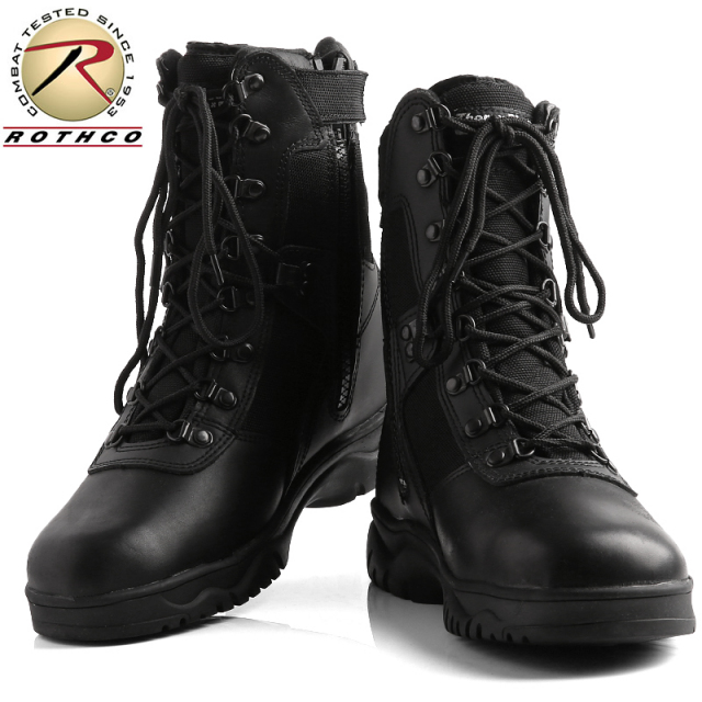 ★カートで割引対象品★ROTHCO ロスコ FORCED ENTRY 8 INSULATED SIDE ZIPPER タクティカルブーツ【5073】【T】