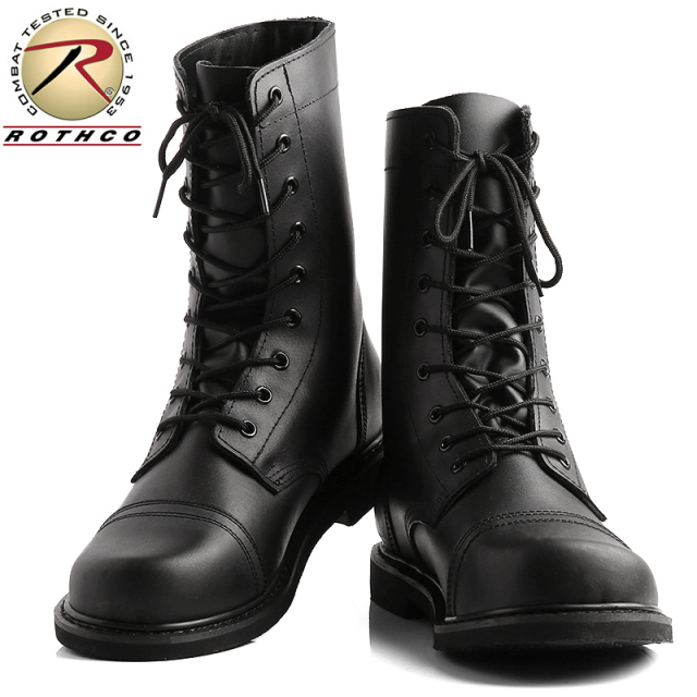 ★カートで割引対象品★ROTHCO ロスコ G.I. STYLE レザーコンバットブーツ BLACK【5075】【T】