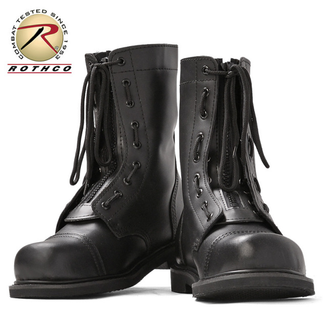 ★カートで割引対象品★ROTHCO ロスコ G.I. STYLE オールレザーパイロット ブーツ STEEL TOE ジッパー付き【T】