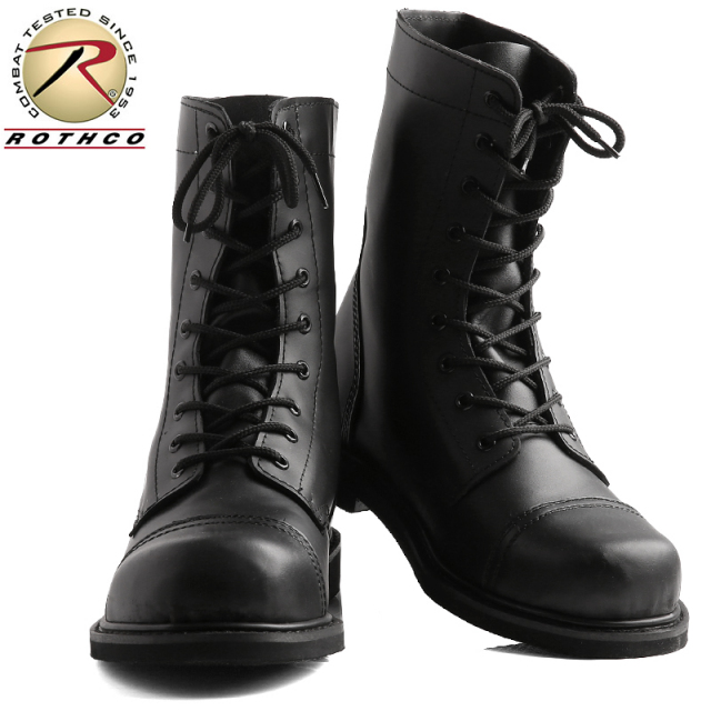 ★カートで割引対象品★ROTHCO ロスコ G.I. STYLE レザーコンバットブーツ STEEL TOE BLACK【5092】【T】