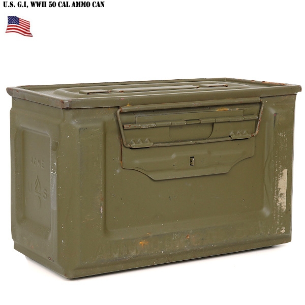 実物 米軍WW II 50CAL M2 AMMO BOX 弾薬箱 米軍放出品 アンモボックス【キャンペーン対象外】【T】ミリタリー