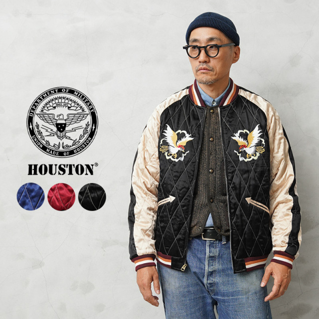 ★大幅割引中★【即日出荷対応】HOUSTON ヒューストン 51392 キルティング レーヨン スーベニアジャケット MAP【T】【キャンペーン対象外】