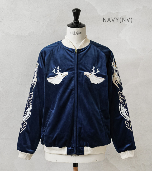 HOUSTON/ヒューストン 別珍スーベニアジャケット Navy XXL HOUSTON Houston ヒューストン 別珍スーベニアジャケット (188TH