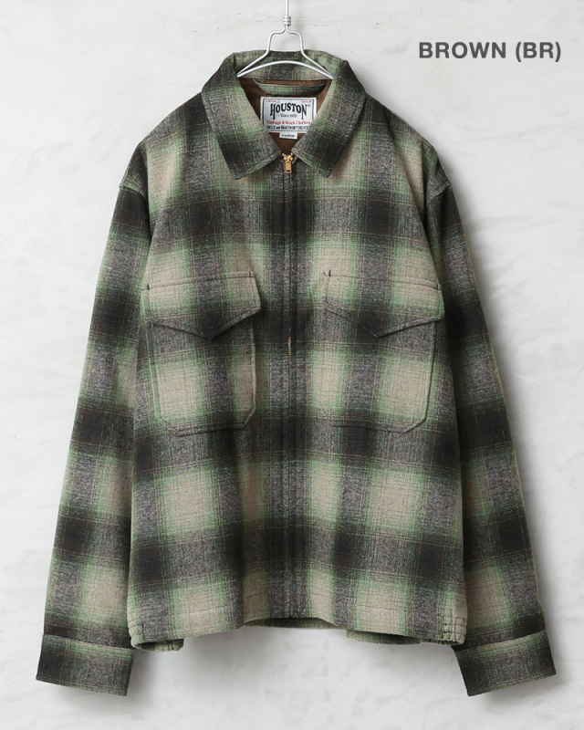 HOUSTON ヒューストン 51672 MIX WOOL ZIP CPO JACKET ミックスウール