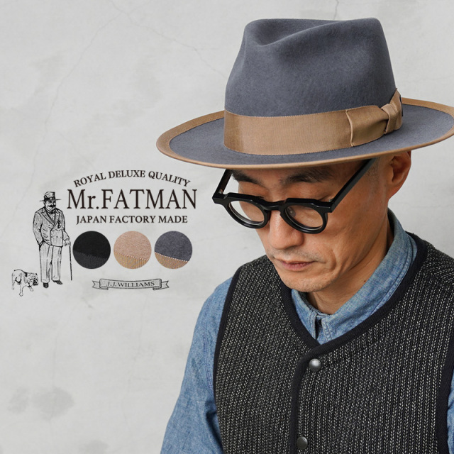 Mr.FATMAN ミスターファットマン 5225001 TWO DOLLAR ウール パイピング フェドラハット J.J. WILLIAMS 日本製【キャンペーン対象外】【T】