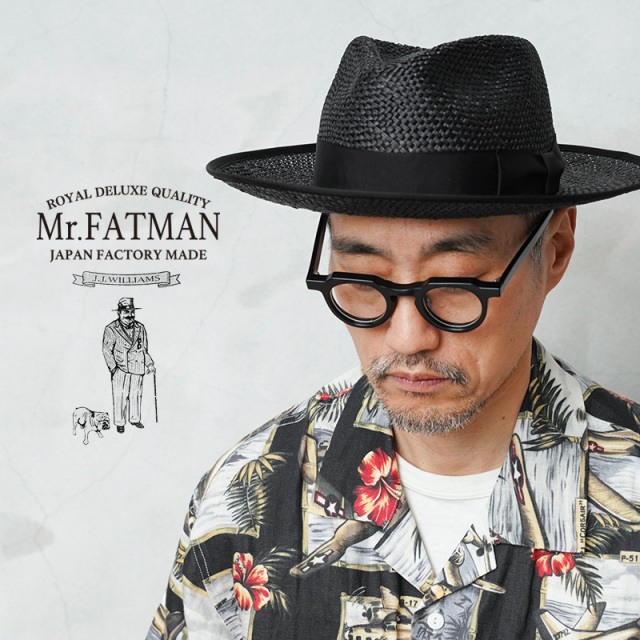 【即日出荷対応】Mr.FATMAN ミスターファットマン 5251507 JAY BLACK NATURAL FIBER フェドラハット J.J. WILLIAMS 日本製【キャンペーン対象外】【T】