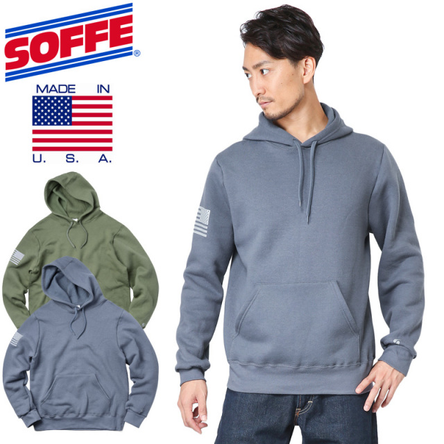 ★カートで割引対象品★【即日出荷対応】SOFFE ソフィー 5468MU MADE IN USA HERO FLEECE フーディー ミリタリーパーカー【T】