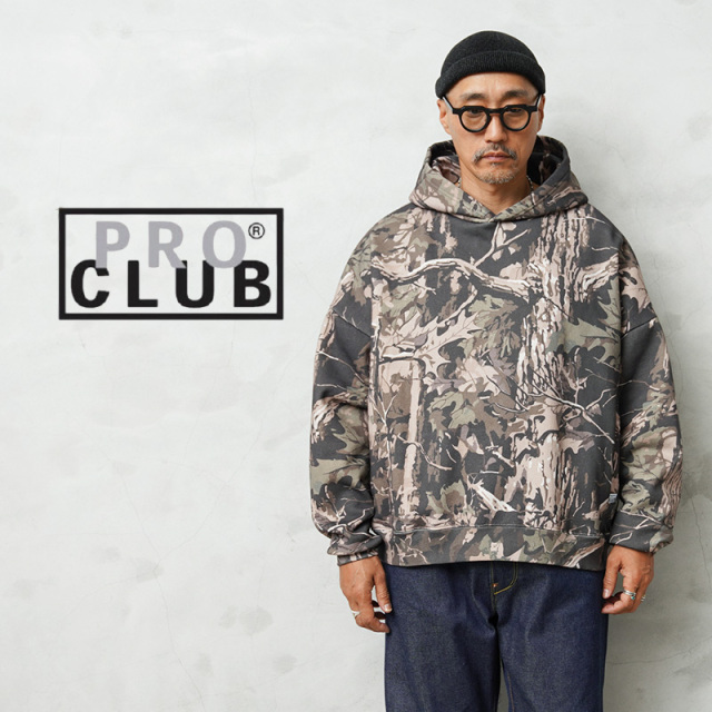 【即日出荷対応】PROCLUB プロクラブ 54PC0101 HEAVY WIDE PULLOVER HOODIE ヘビーワイド プルオーバー フーディー ツリーカモ【Sx】【T】