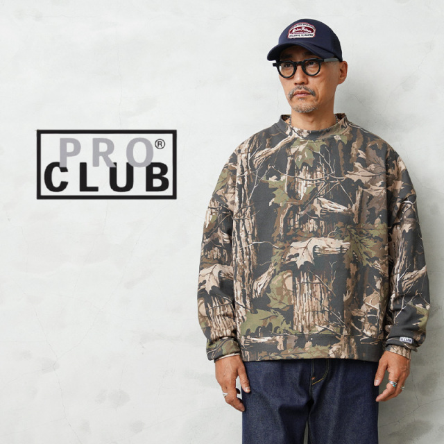 【即日出荷対応】PROCLUB プロクラブ 54PC0102 HEAVY WIDE CREW NECK ヘビーワイド クルーネック スウェット ツリーカモ【Sx】【T】