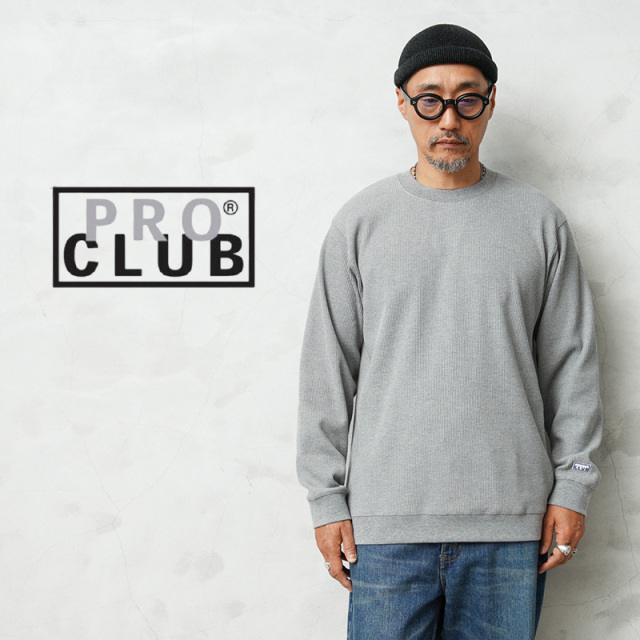 【即日出荷対応】PROCLUB プロクラブ 54PC0104 HEAVY WEIGHT THERMAL CREW ヘビーウェイト サーマル クルー L/S Tシャツ【Sx】【T】