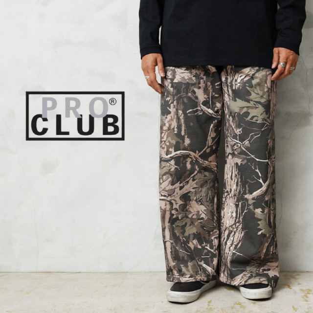 【即日出荷対応】PROCLUB プロクラブ 54PC0401 HEAVY WIDE PANTS ヘビーワイド スウェットパンツ ツリーカモ【Sx】【T】